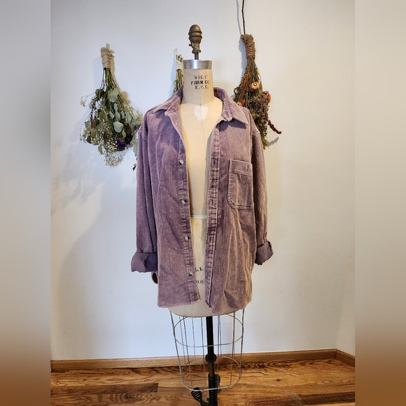 NWT Urban Outfitters BDG Lilac Jumbo Corduroy Shirt - Picture 3 of 8